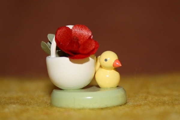 花かごと小鳥(赤）